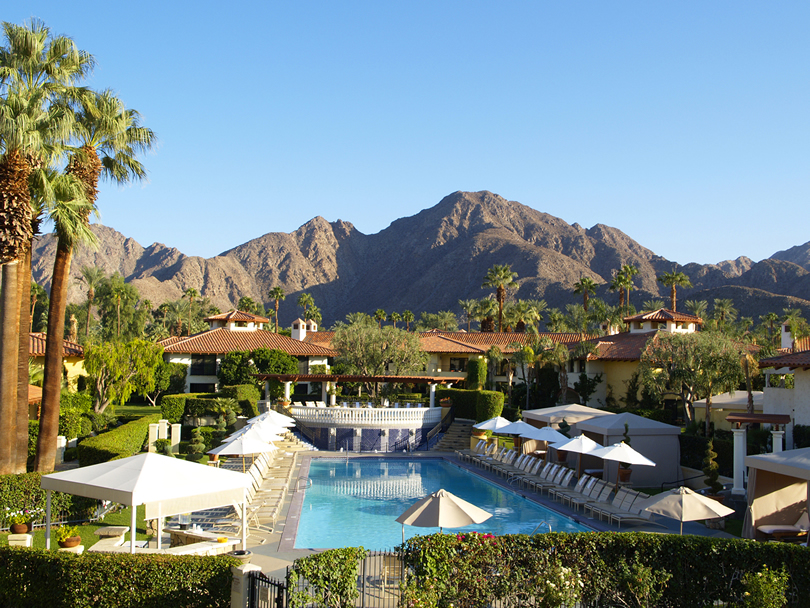 Pool with view to the mountains.